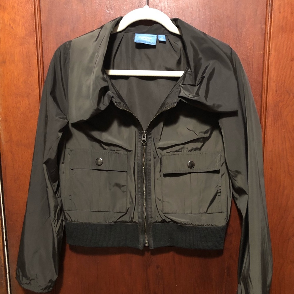 Simply Vera Wang Cropped Bomber Jacket